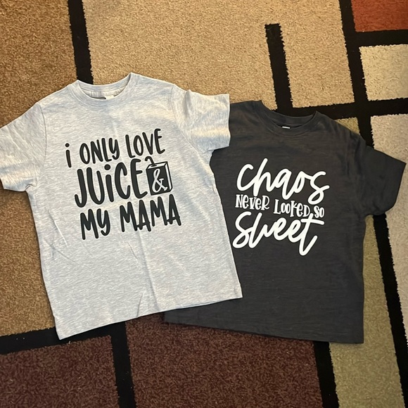 Set of 2 - Screen Print T-Shirts - Picture 1 of 9